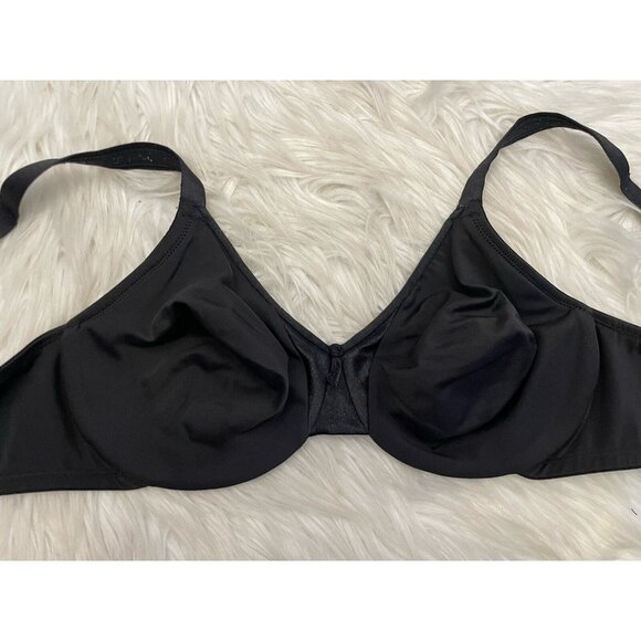 Olga Signature Style 5006 Cushioned Underwire Bra Satin Trim Black Size 38C - Picture 11 of 12